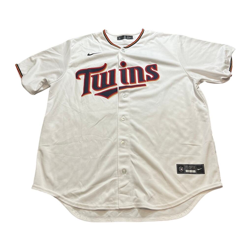 Nike MLB Minnesota Twins White Home Jersey Mensâ XL Rosario 20 Baseball Shirt